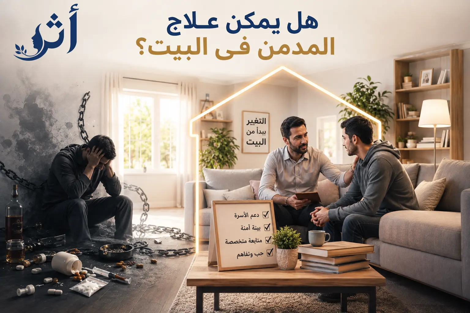 هل يمكن علاج المدمن فى البيت؟