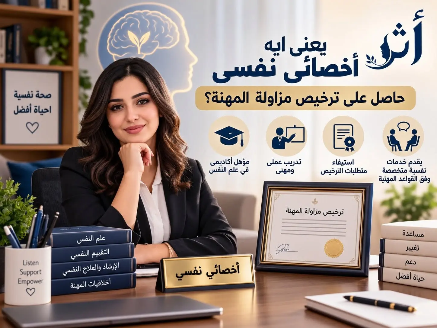 يعنى ايه اخصائى نفسى حاصل على ترخيص مزاولة المهنة؟