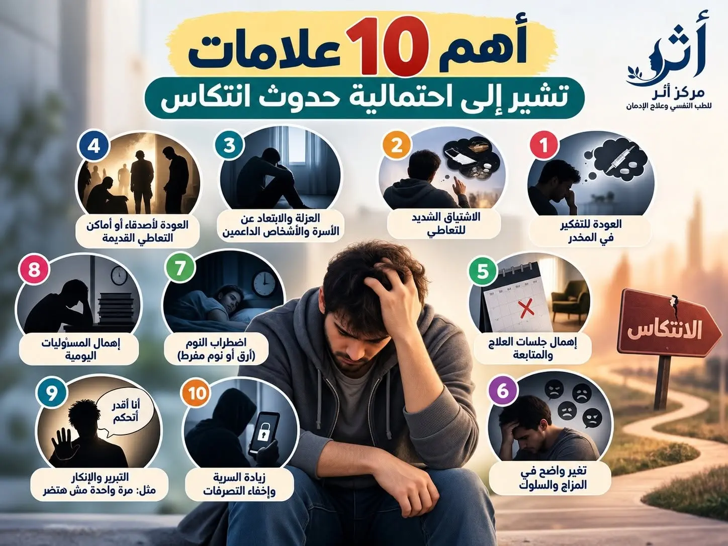 أهم 10 علامات تشير إلى احتمالية حدوث انتكاس